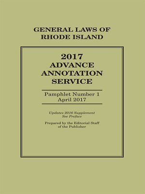 cover image of Rhode Island Advance Annotation Service
